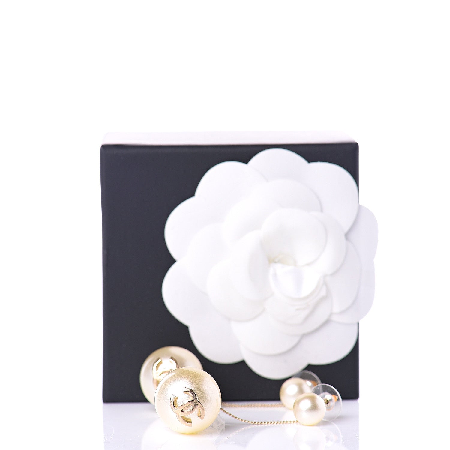 Chanel Pearl CC Drop Earrings Gold 5 of 5