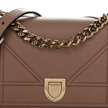 Christian Dior Grained Calfskin Small Diorama Flap Bag Taupe 10 of 13