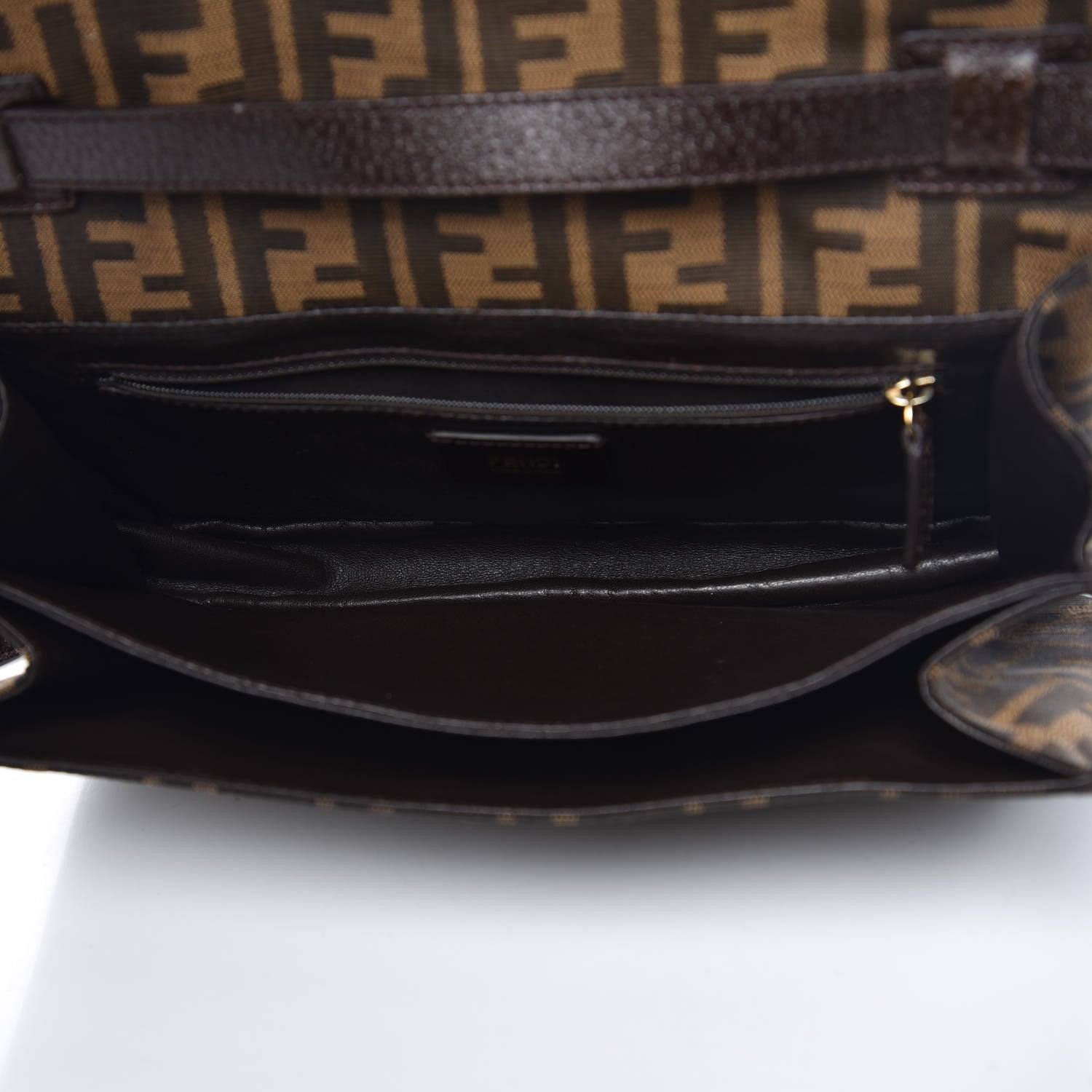 Fendi Zucca Vitello Classico No.1 Satchel Tobacco Moro 5 of 9