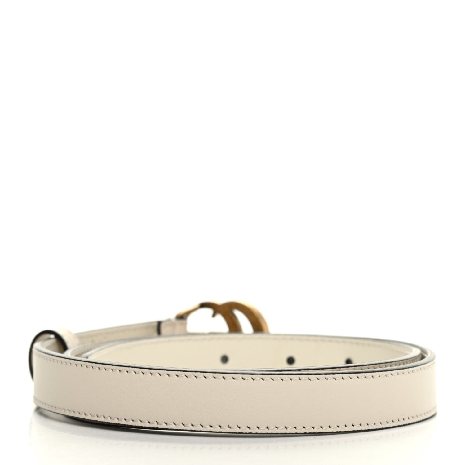 Gucci Calfskin Double G 20mm Belt 80 32 Mystic White 2 of 5