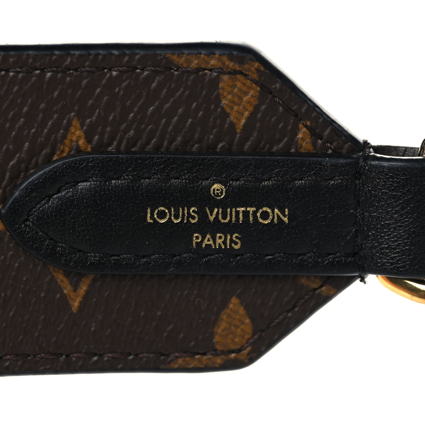 Monogram Letter Bandouliere Shoulder Strap Black