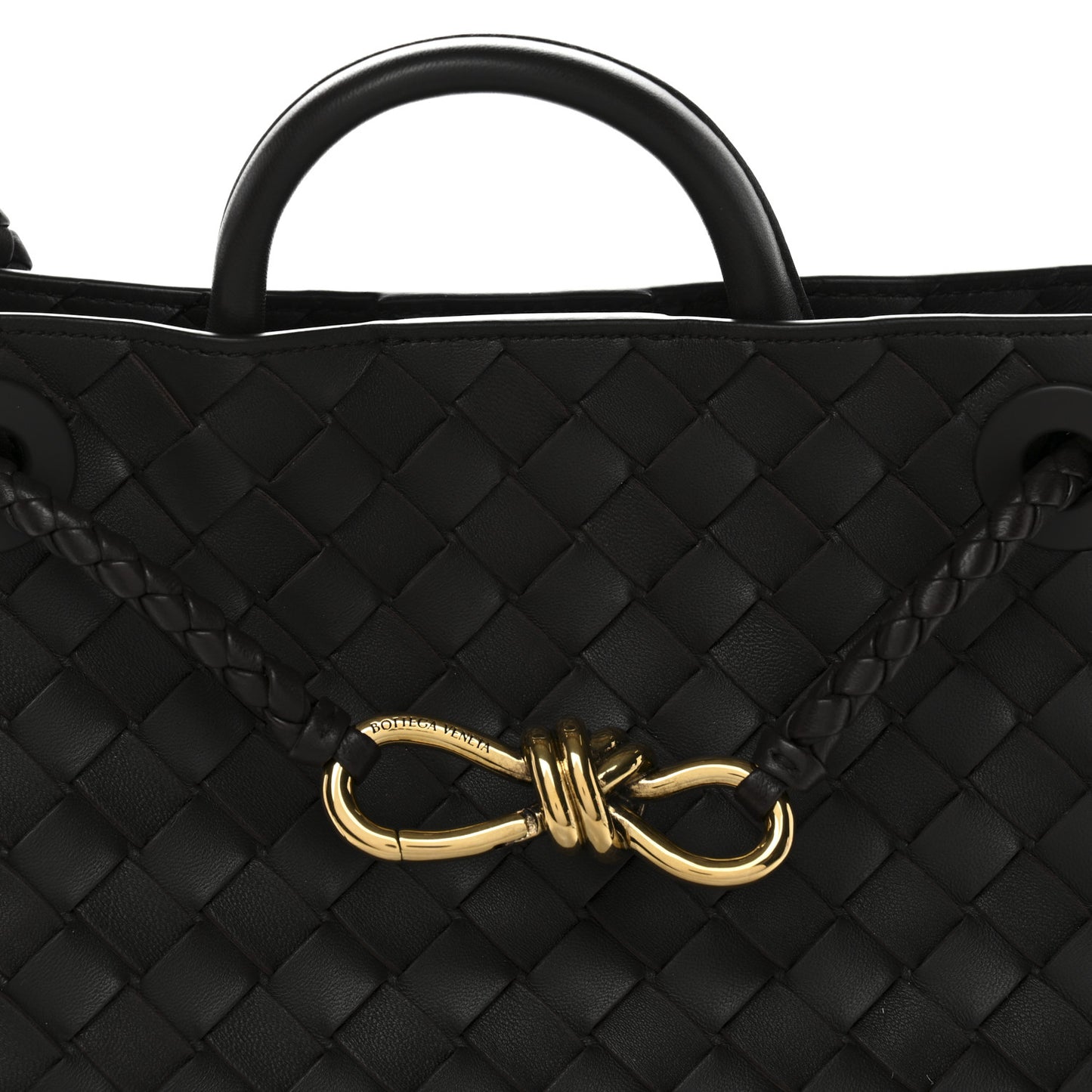 Nappa Intrecciato Small Andiamo Shoulder Bag Fondant