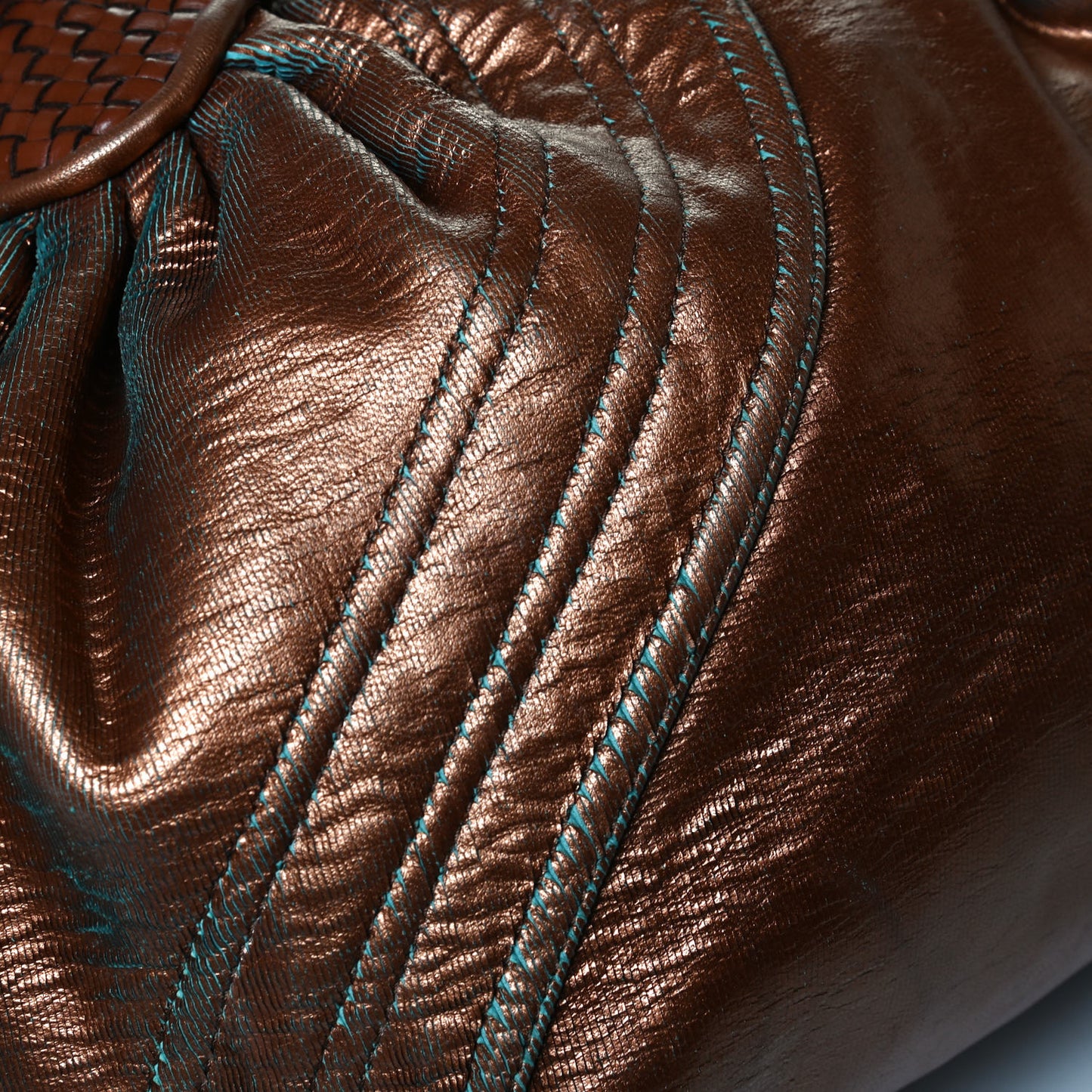 Nappa Fortuny Hologram Spy Tobacco Oro Ambrato