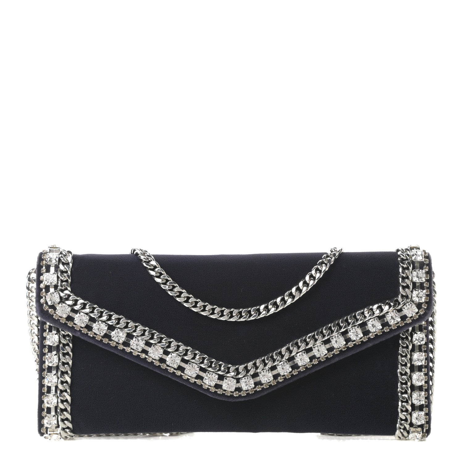Judith Leiber Envelope Clutch Silver Slate 1 of 13