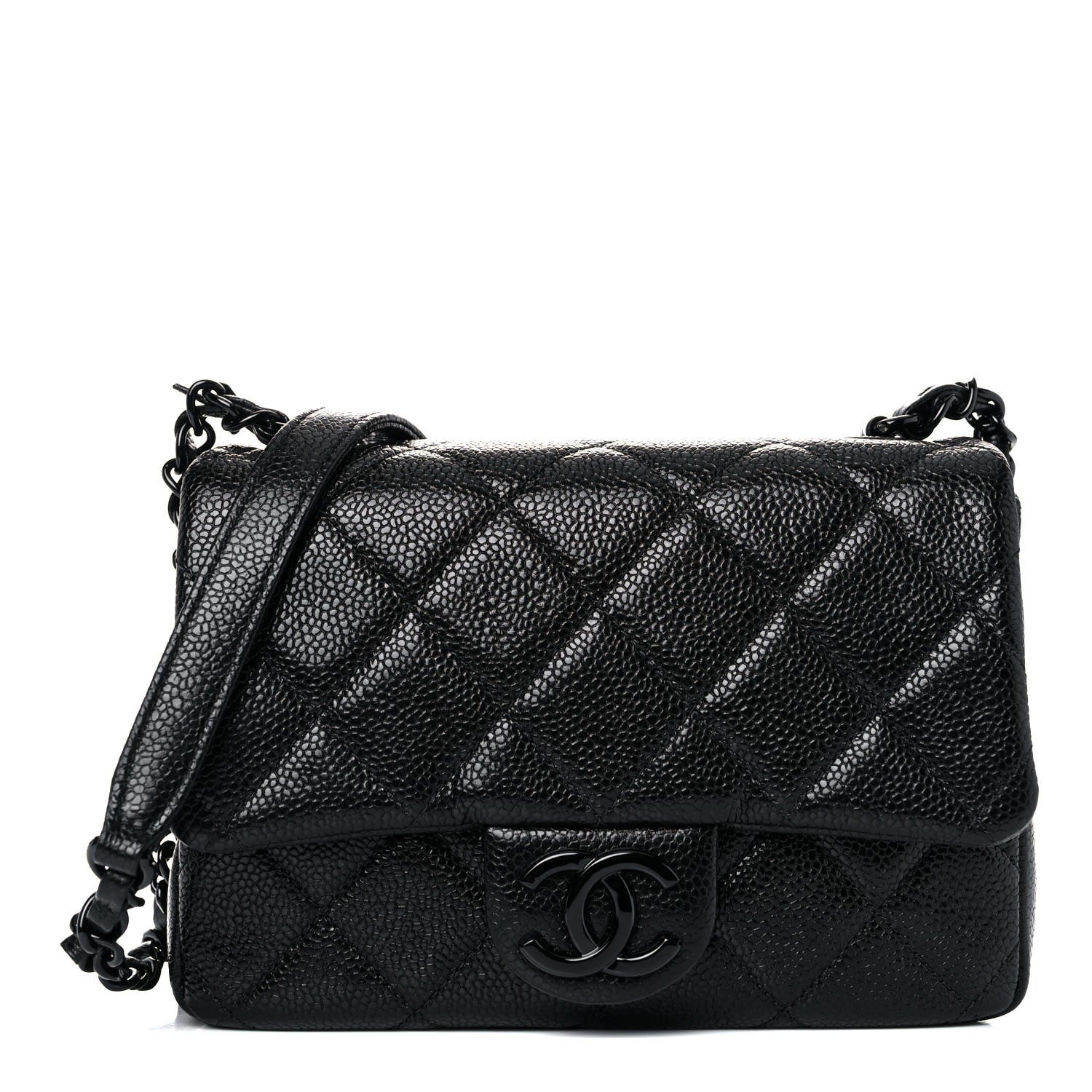 Chanel Caviar Quilted Incognito Mini Square Flap Black 1 of 14
