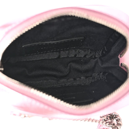 Saint Laurent Metallic Calfskin Matelasse Chevron Monogram Baby Lou Camera Bag New Azalea 5 of 10