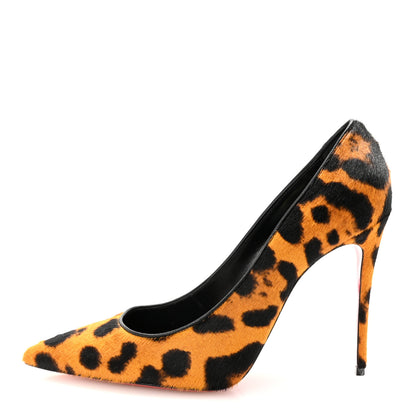 Christian Louboutin Pony Hair Leopard Print So Kate 100 Pumps 38.5 Spicy Lin 1 of 9