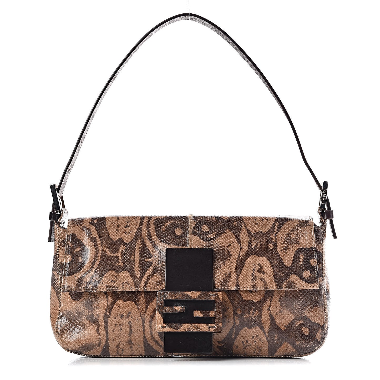 Snakeskin Baguette Brown