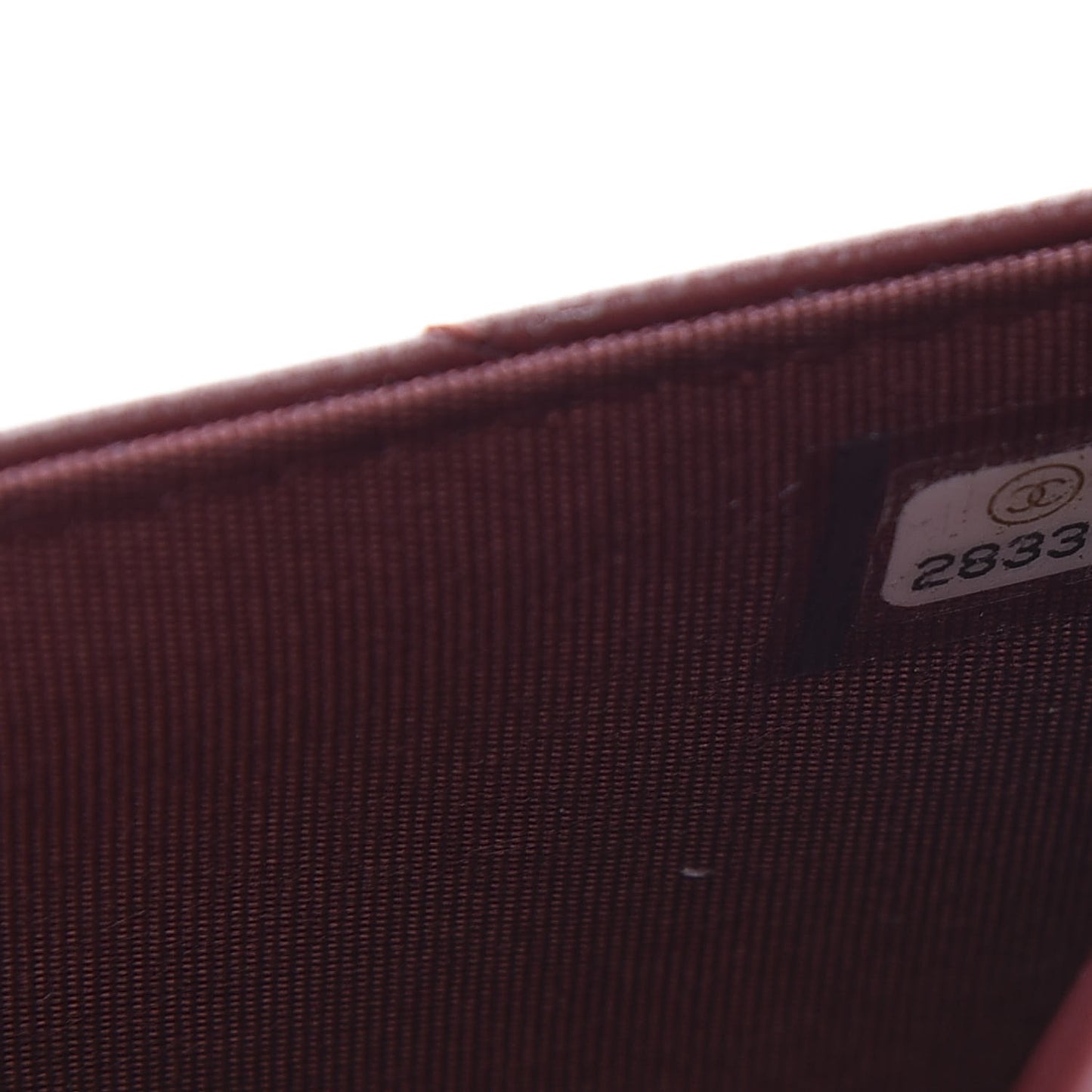 Lambskin Quilted Trendy CC Wallet On Chain WOC Burgundy