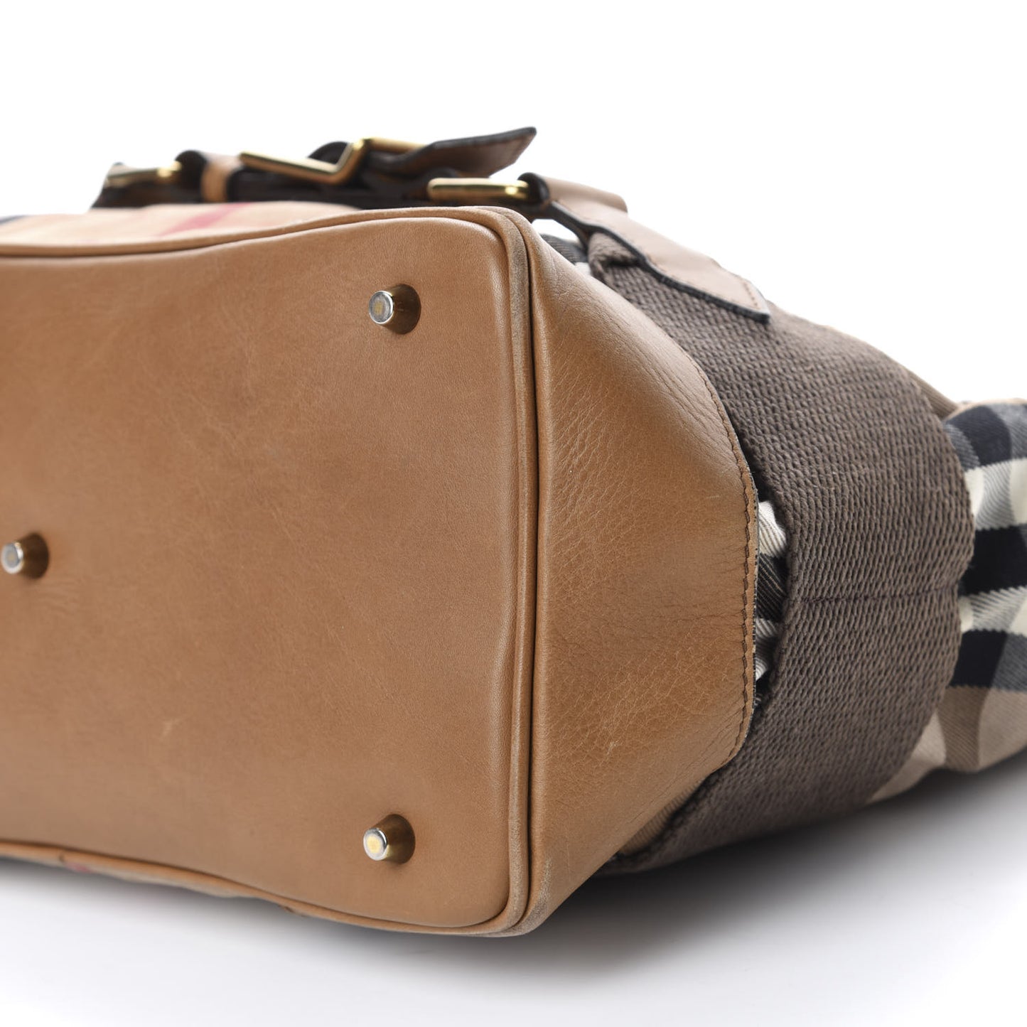 Calfskin House Check Medium Brecon Tote Tan