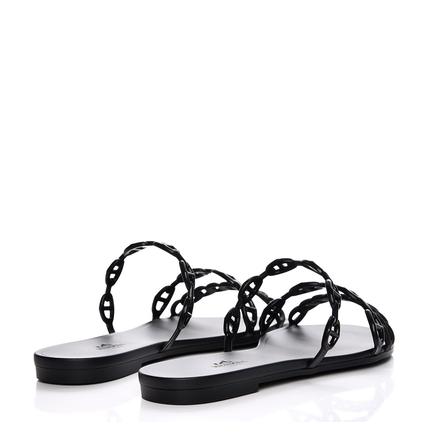 Rubber Chaine d'Ancre Rivage Sandals 38 Black