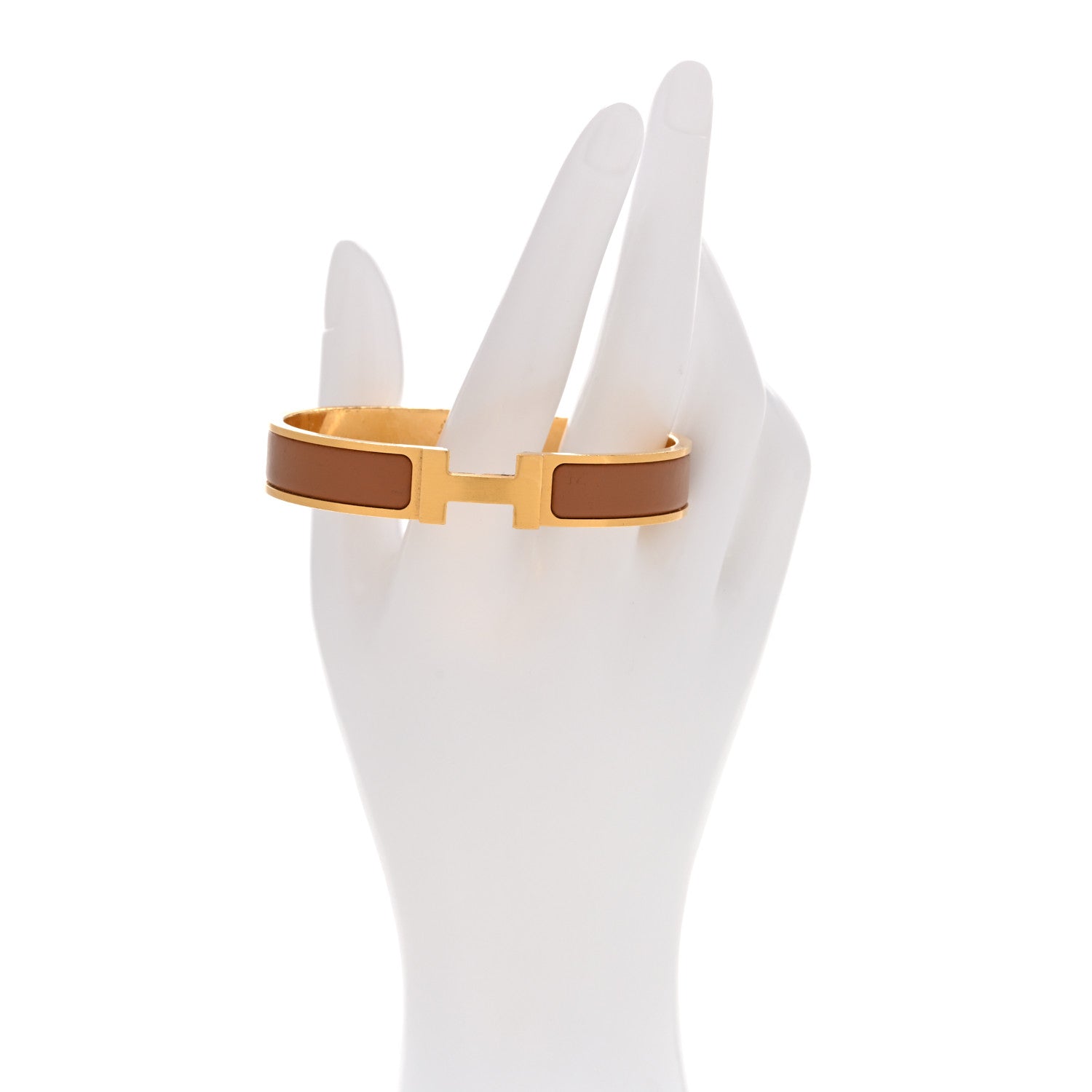 Hermes Matte Enamel Narrow Clic Clac HH Bracelet T4 Gold 2 of 5
