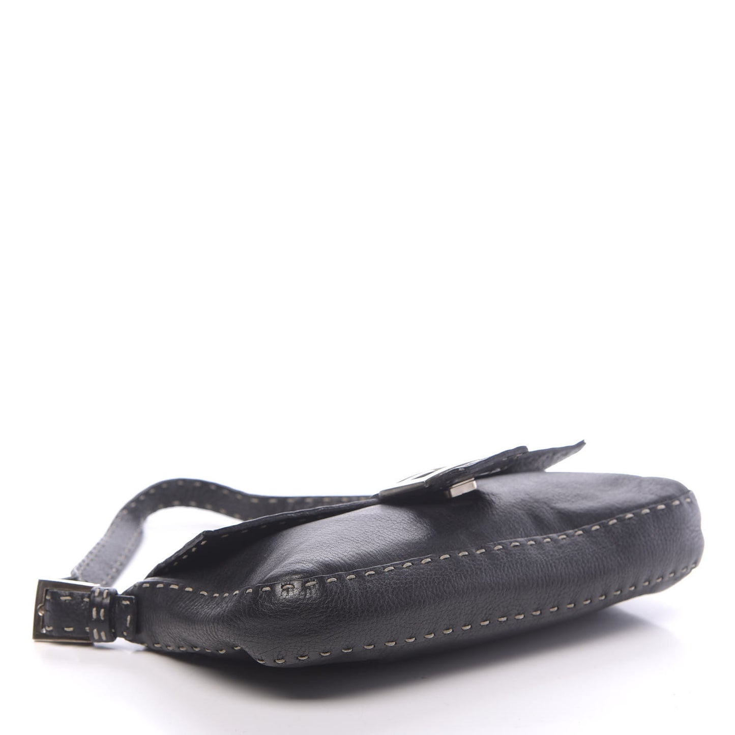 Calfskin Romano Selleria Baguette Black
