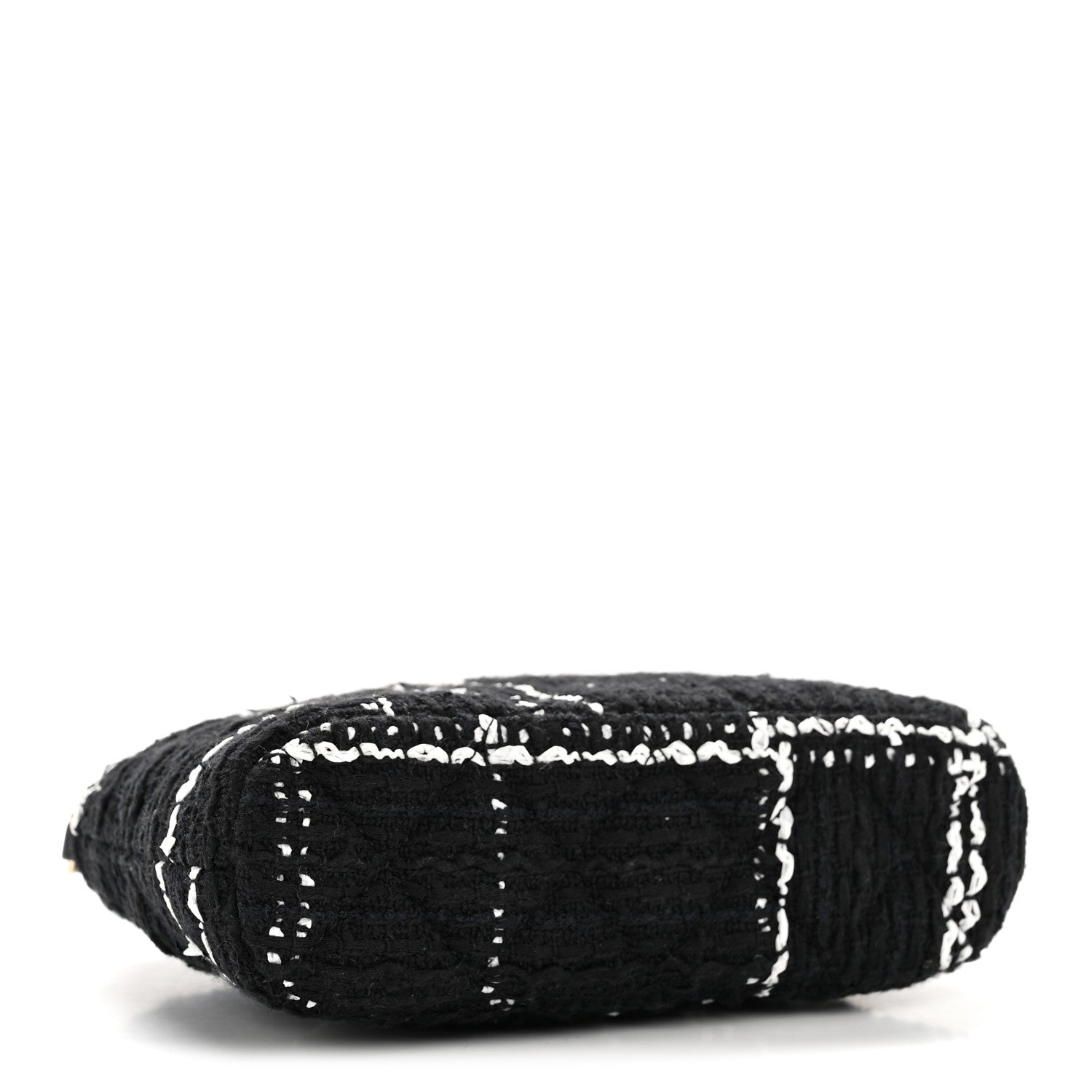 Chanel Tweed Quilted Mini Clutch With Chain Black White 10 of 31