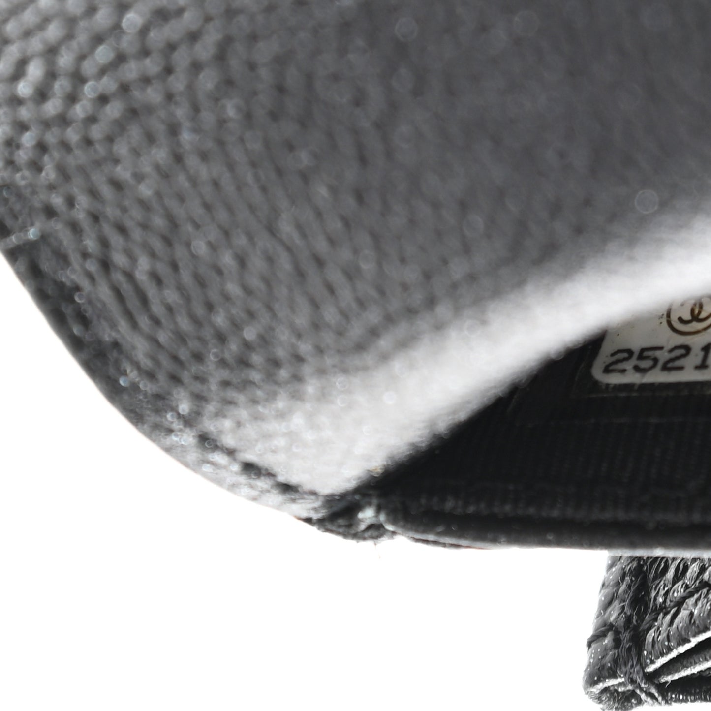 Iridescent Caviar Quilted Medium Flap Wallet Black