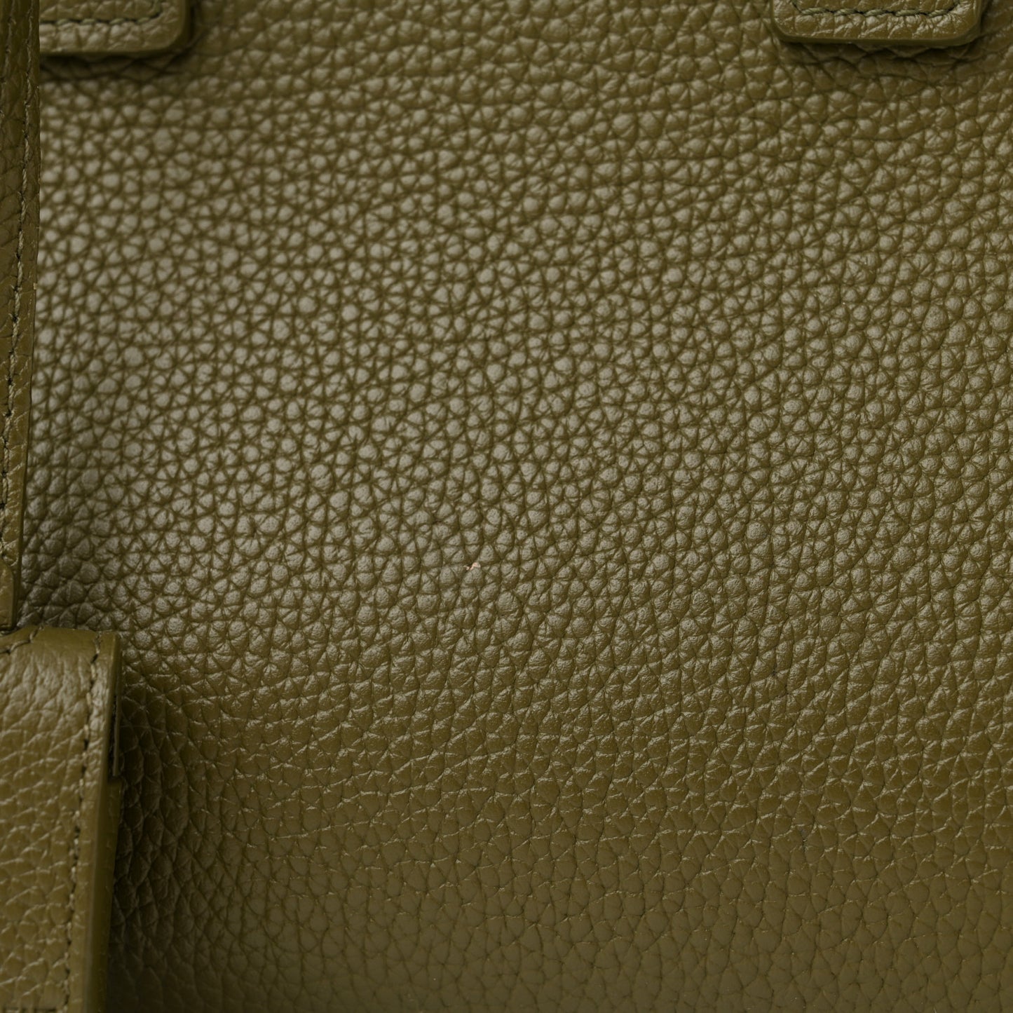 Grained Calfskin Nano Supple Sac De Jour Green
