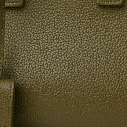 Saint Laurent Grained Calfskin Nano Supple Sac De Jour Green 11 of 15