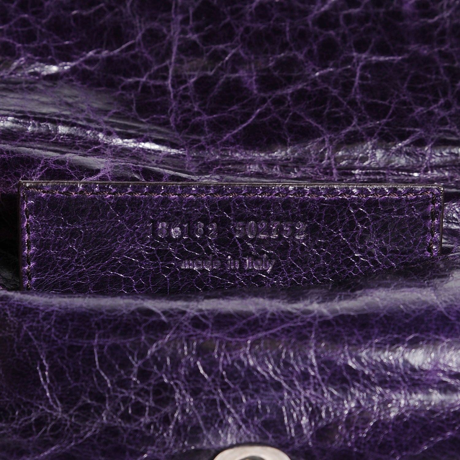Balenciaga Chevre Giant 21 Silver Hardware Envelope Clutch Violet 7 of 10