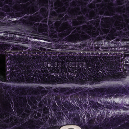 Balenciaga Chevre Giant 21 Silver Hardware Envelope Clutch Violet 7 of 10