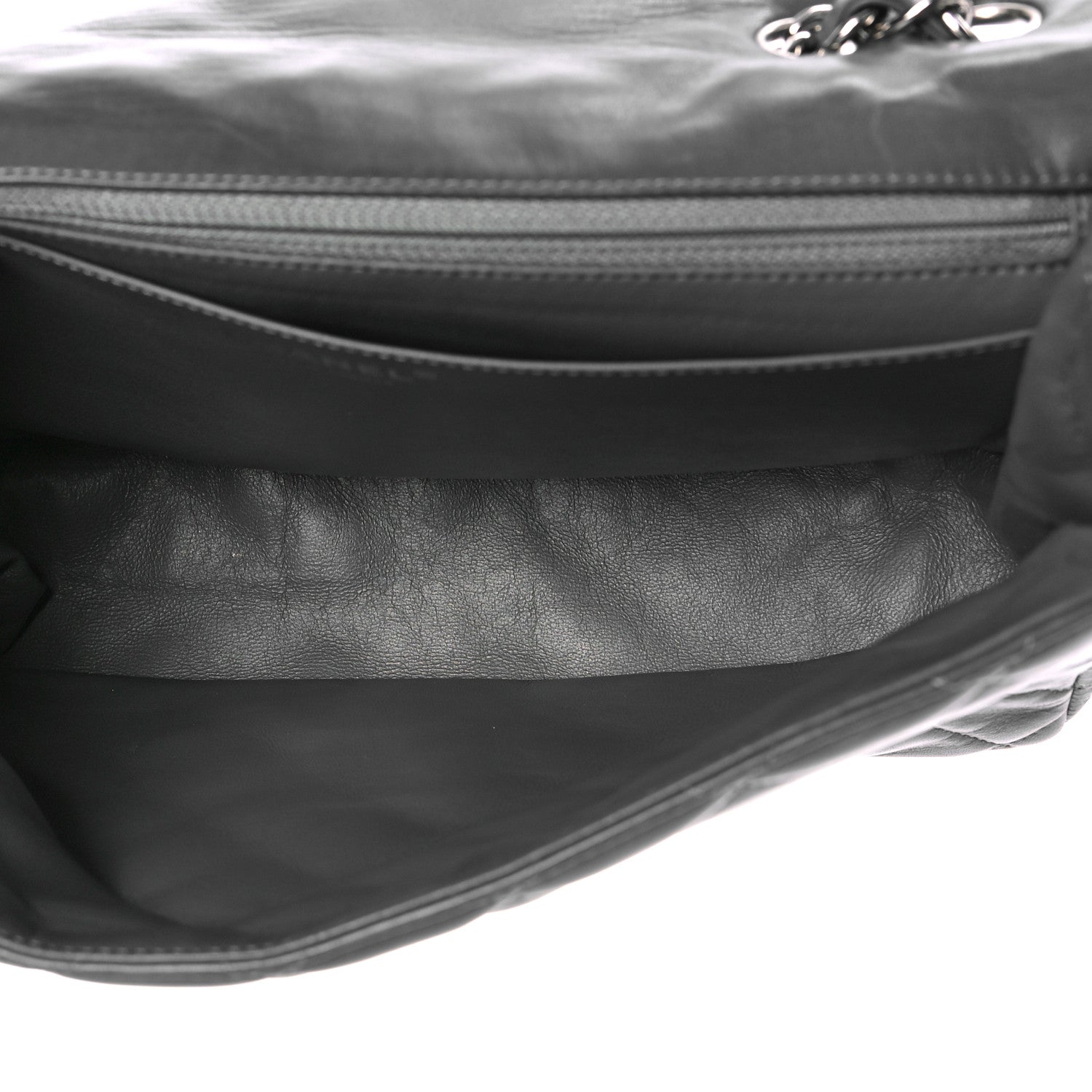 Chanel Lambskin Quilted Jumbo Single Flap Grey 5 of 11