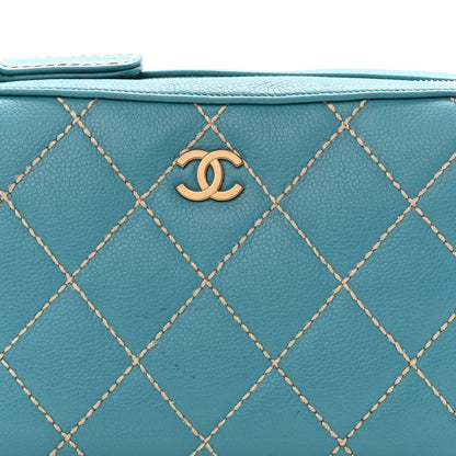 Chanel Calfskin Wild Stitch Surpique Hobo Blue 5 of 11