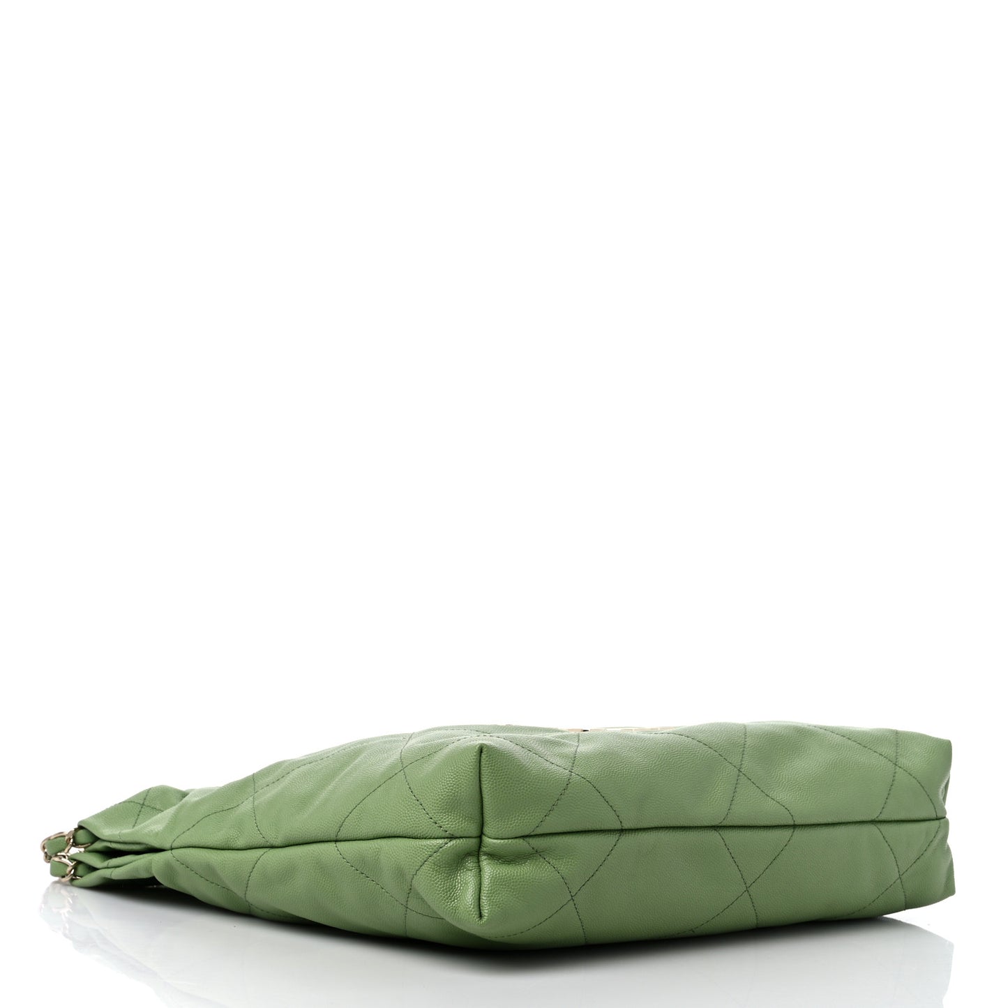 Shiny Caviar Quilted Small Chanel 22 Green