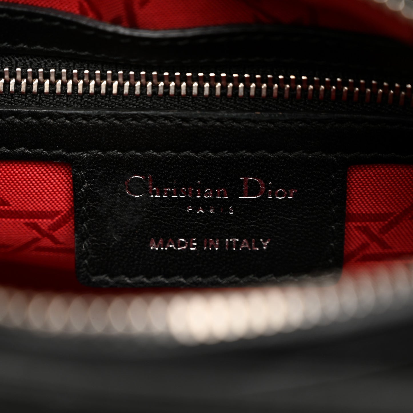 Lambskin Cannage Medium Lady Dior Black