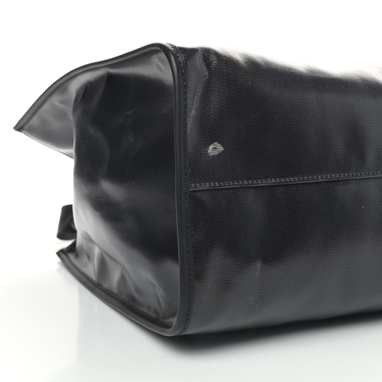 Fendi X SARAH COLEMAN Coated Canvas FF Fish Eye Logo Shopping Tote Black White 10 of 12