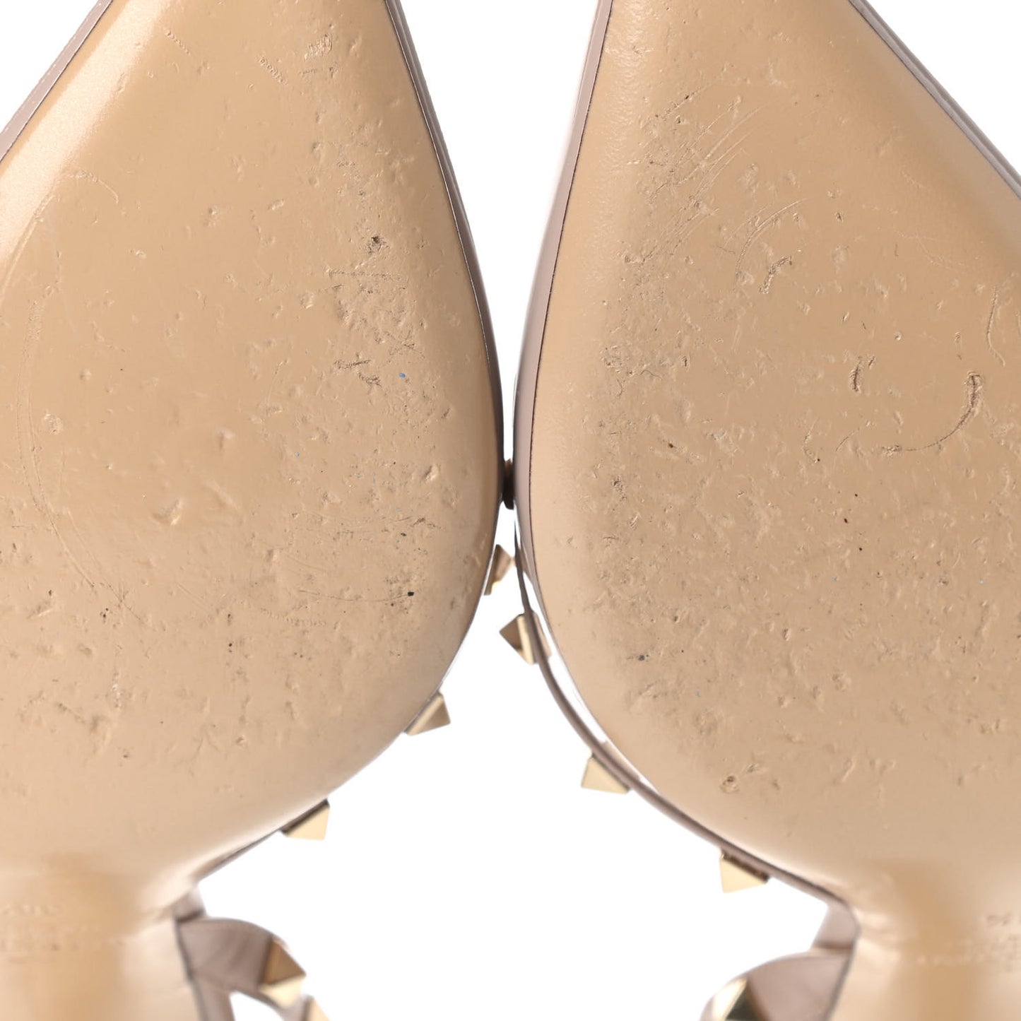 Patent Rockstud Half D'Orsay Slingback 85mm Pumps 38.5 Poudre