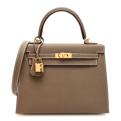 Hermes Epsom Kelly Sellier 25 Etoupe 1 of 11