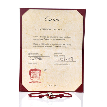 Cartier 18K Pink Yellow White Gold Trinity Cord Bracelet Red 8 of 8