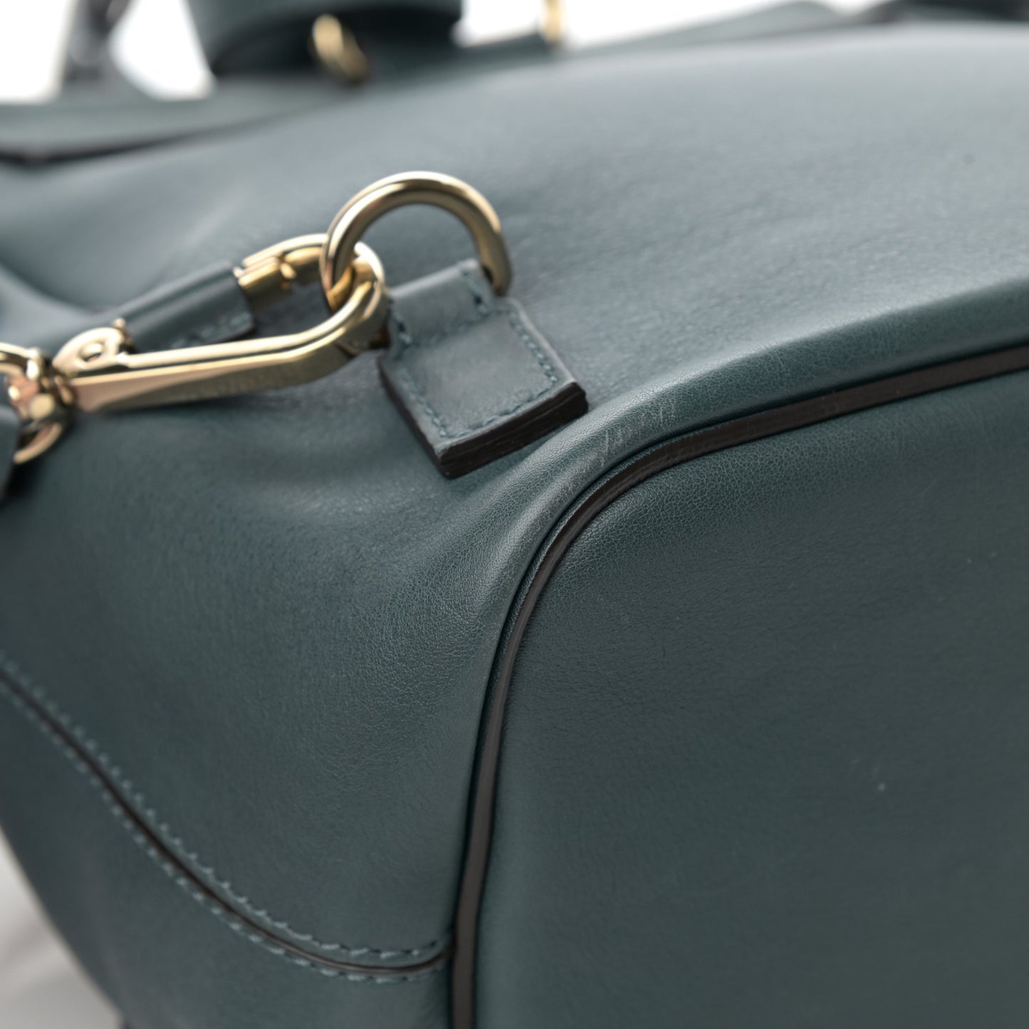 Suede Calfskin Small Faye Backpack Silver Blue