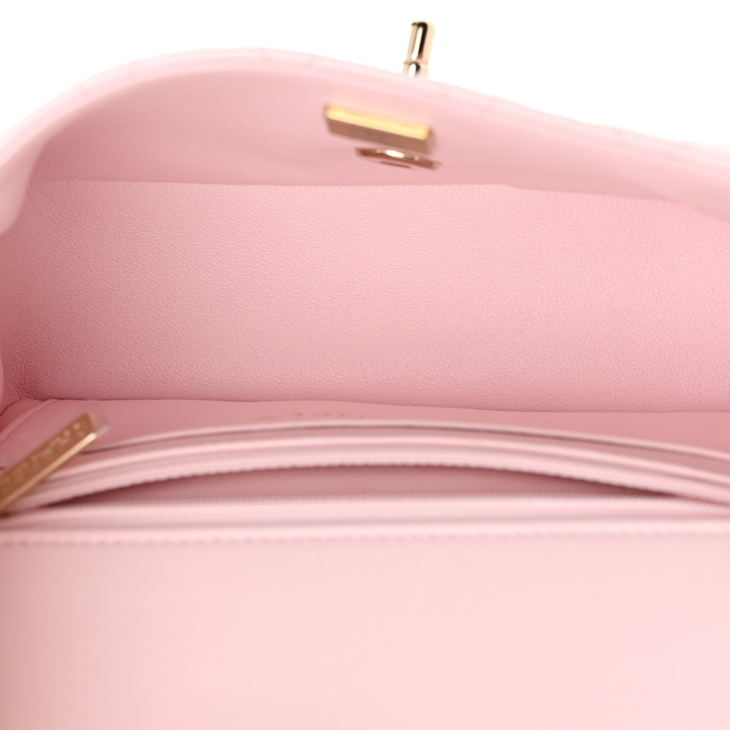 Chanel Lambskin Quilted Mini Top Handle Rectangular Flap Light Pink 5 of 12