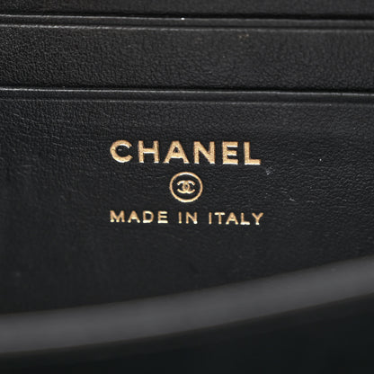 Chanel Caviar Quilted CC Filigree Vanity Clutch With Chain Black 6 of 12