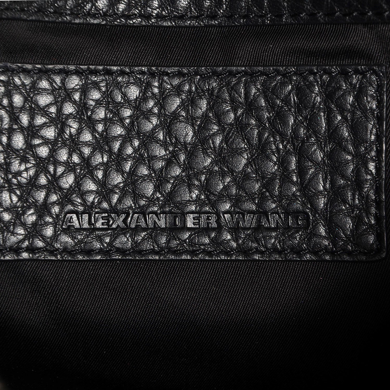 Alexander Wang Pebbled Lambskin Rockie Black w Pale Gold Hardware 6 of 6