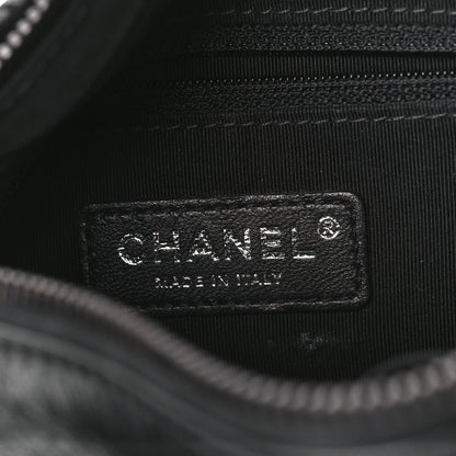 Chanel Aged Calfskin Chevron Quilted Small Gabrielle Hobo So Black 6 of 11