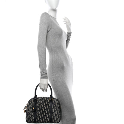 Christian Dior Oblique Large D-Vibe Bowling Bag Navy 2 of 9