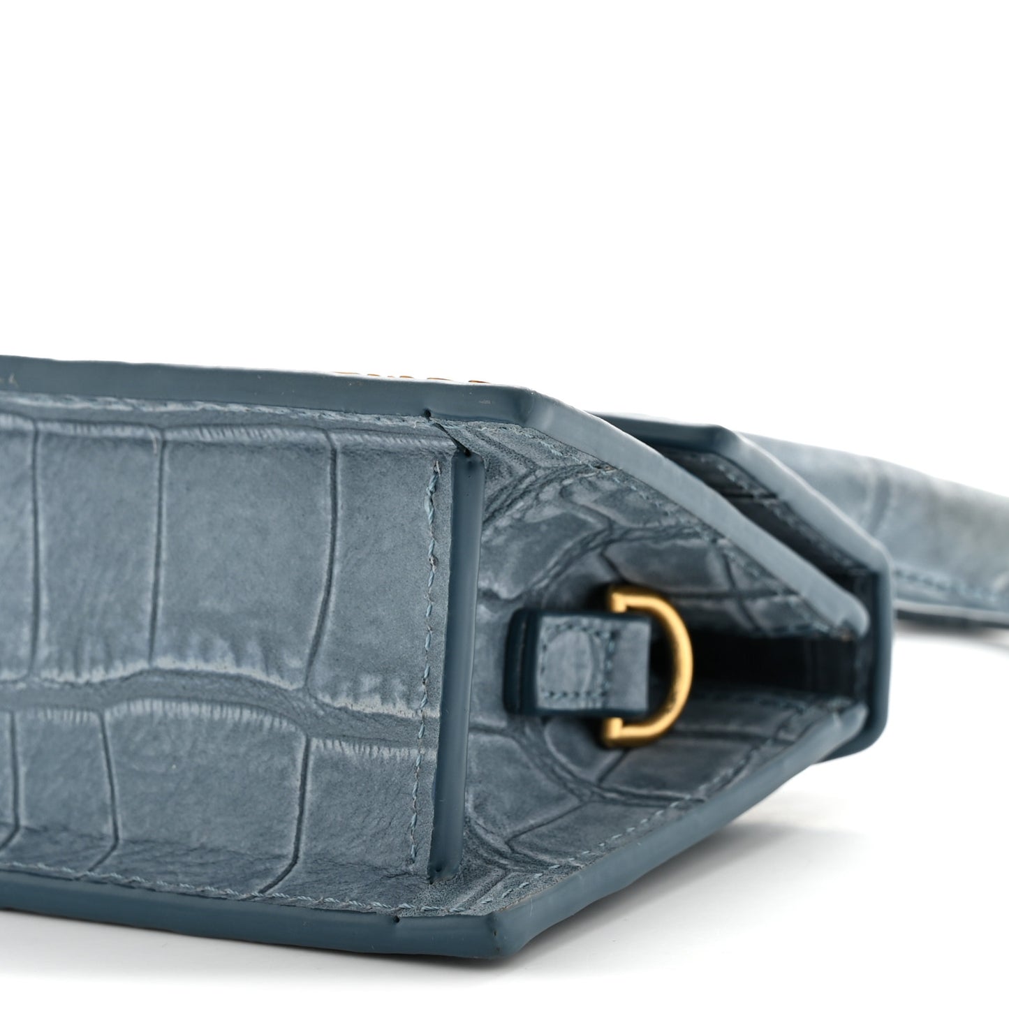 Suede Crocodile Embossed Le Chiquito Blue