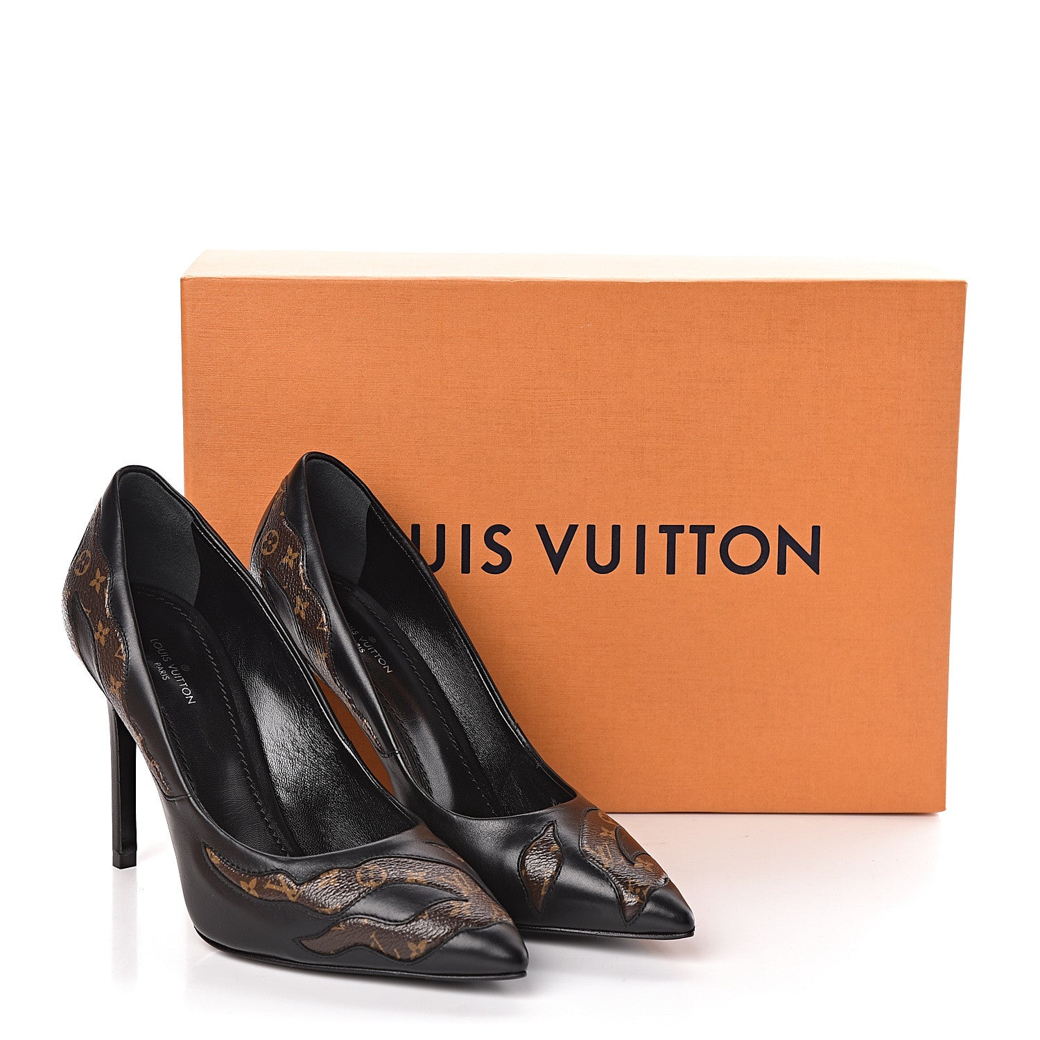 Louis Vuitton Calfskin Monogram Hypnotic Pumps 36.5 Black 8 of 8