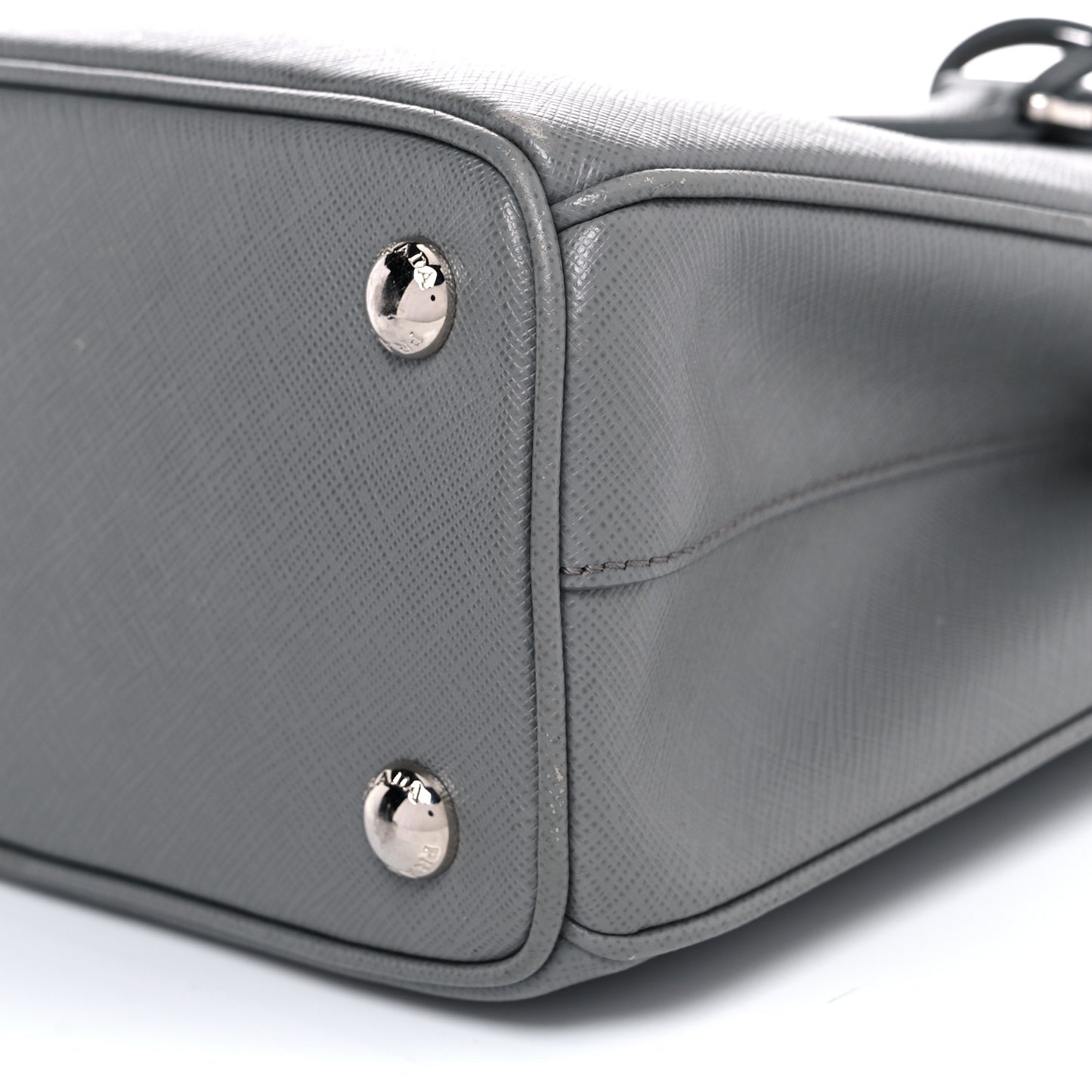 Saffiano Lux Micro Galleria Shoulder Bag Ardesia