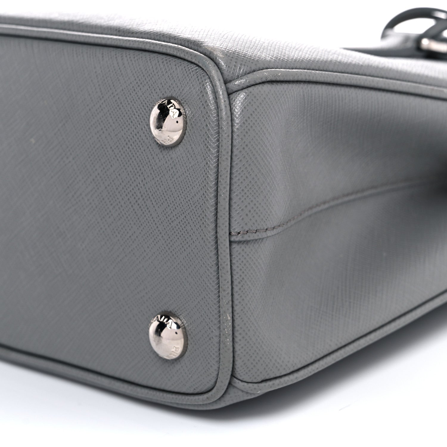 Prada Saffiano Lux Micro Galleria Shoulder Bag Ardesia 9 of 13