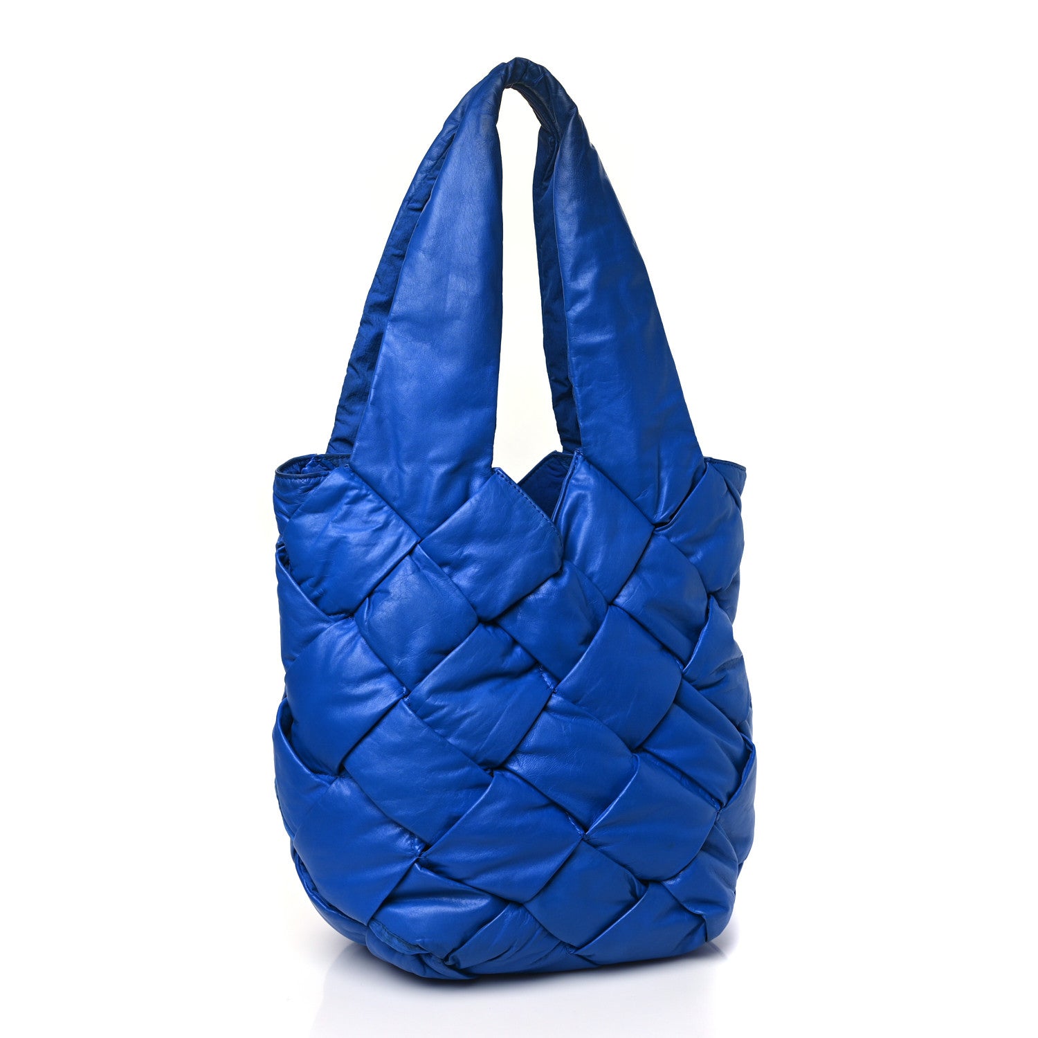 Bottega Veneta Lambskin Intrecciato Padded Small Cassette Tote Cobalt 4 of 12