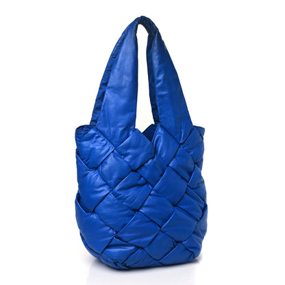Bottega Veneta Lambskin Intrecciato Padded Small Cassette Tote Cobalt 4 of 12
