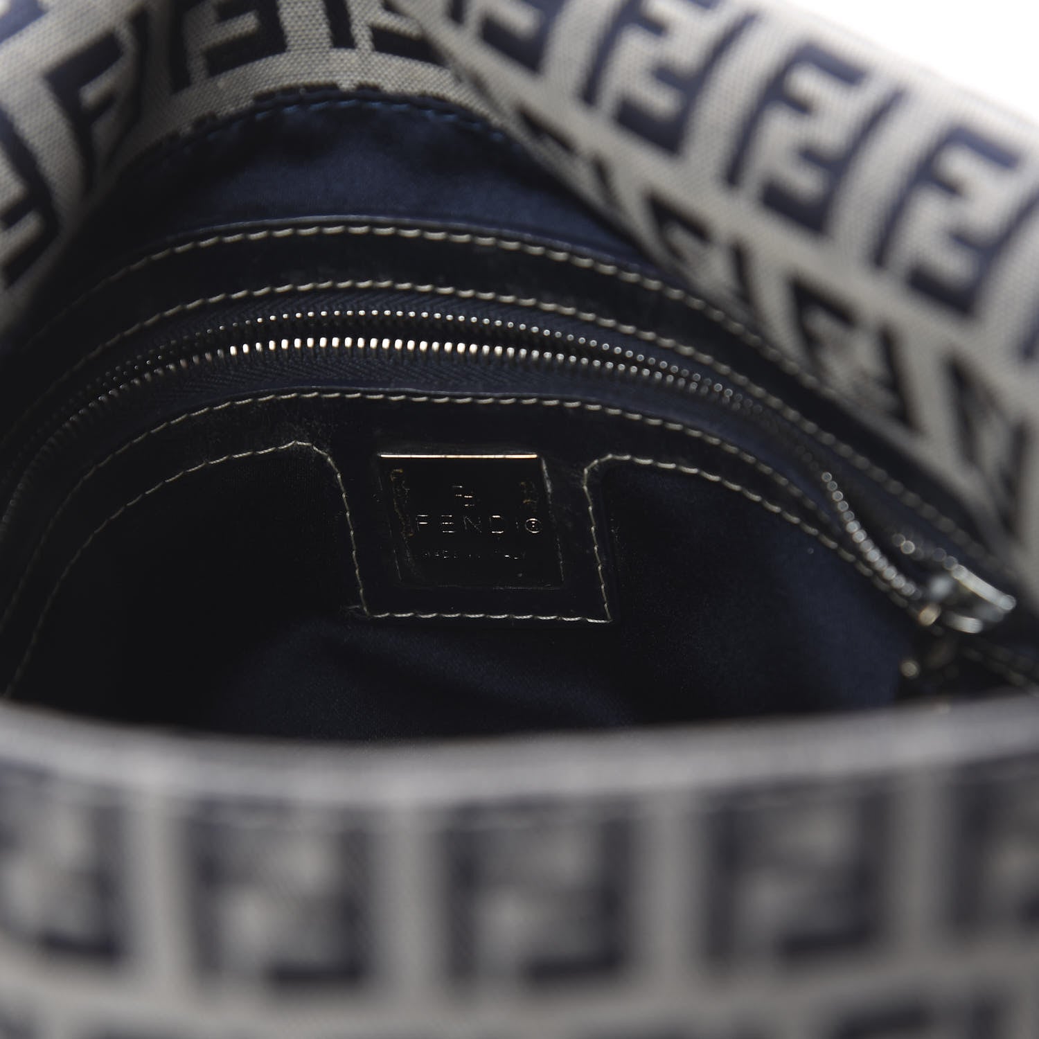 Fendi Zucchino Mama Baguette Navy 7 of 8