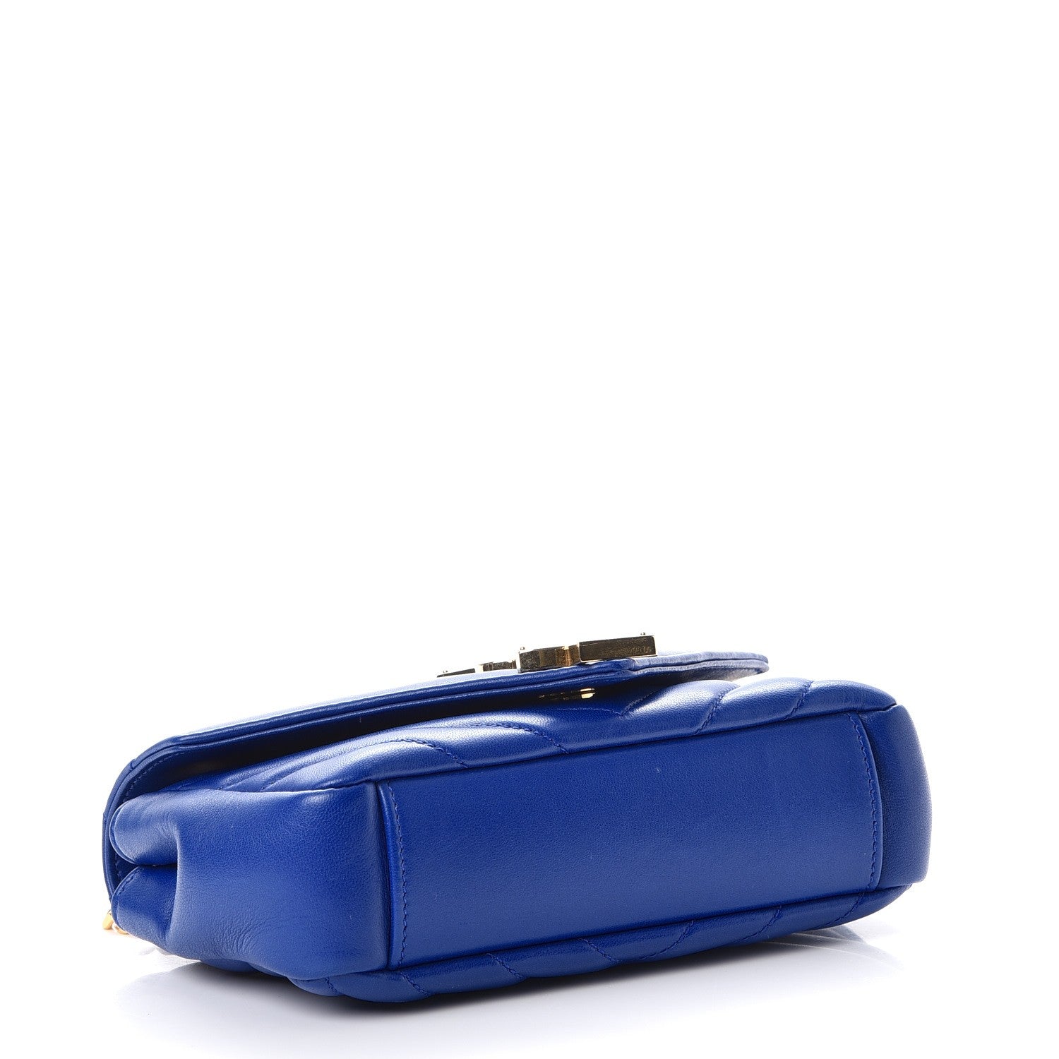 Saint Laurent Sheepskin Matelasse Chevron Monogram Classic Baby Chain Bag Blue Majorelle 5 of 8