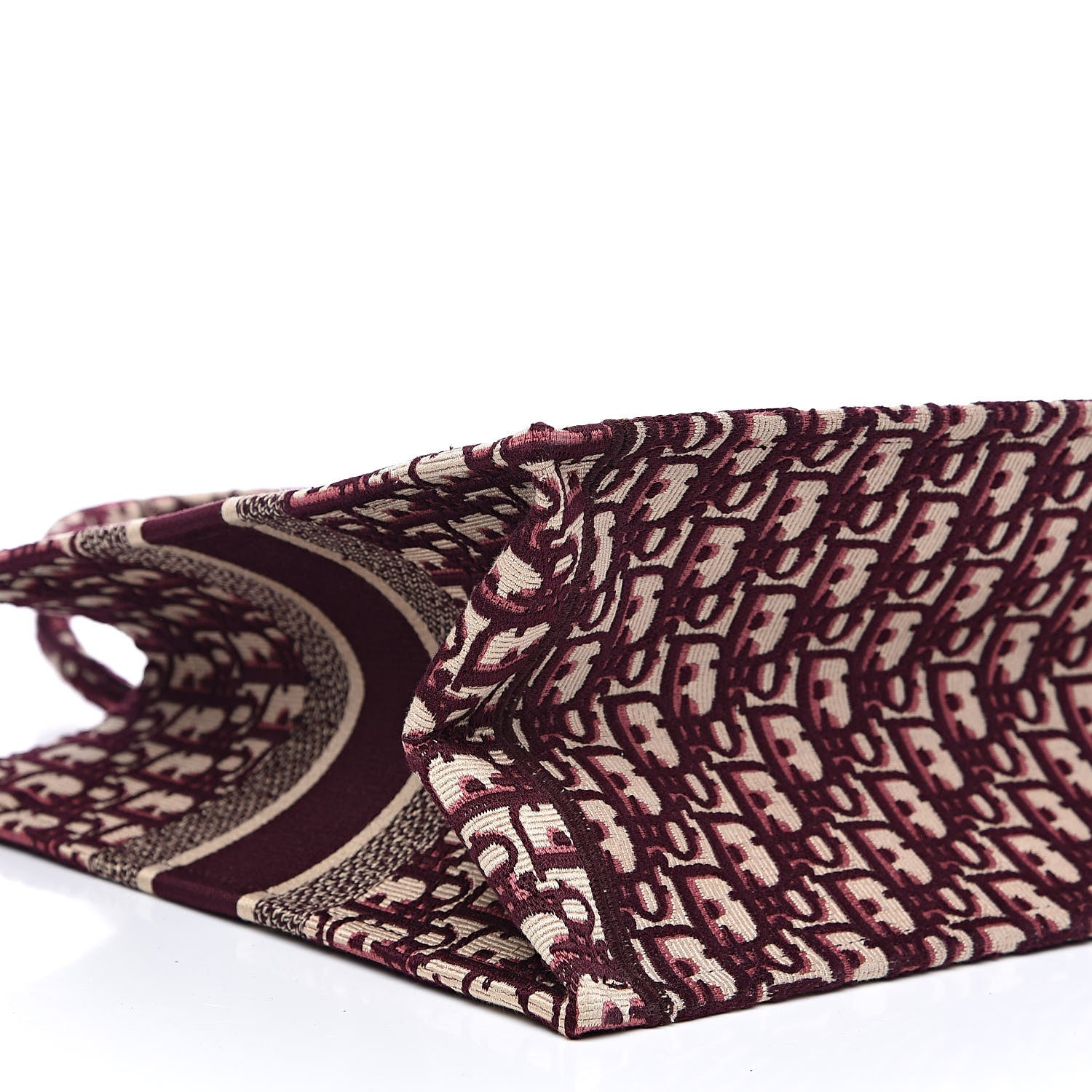 Christian Dior Oblique Medium Book Tote Burgundy Multicolor 8 of 11