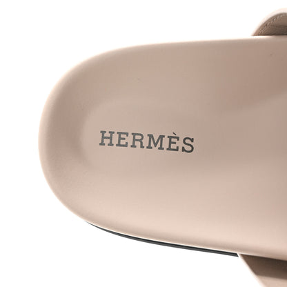 Hermes Calfskin Womens Chypre Sandals 36.5 Beige Mastic 7 of 9
