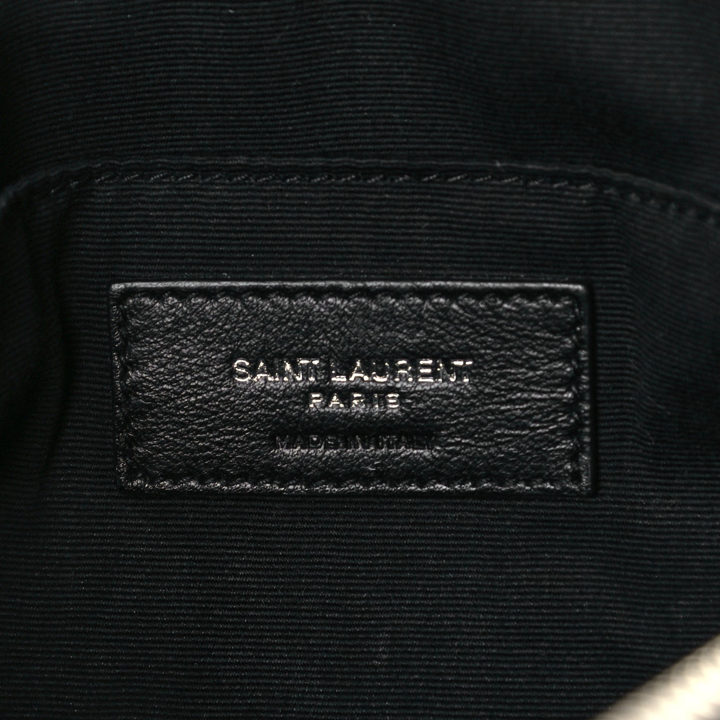 Calfskin Monogram Embossed Small Lou Camera Bag Black