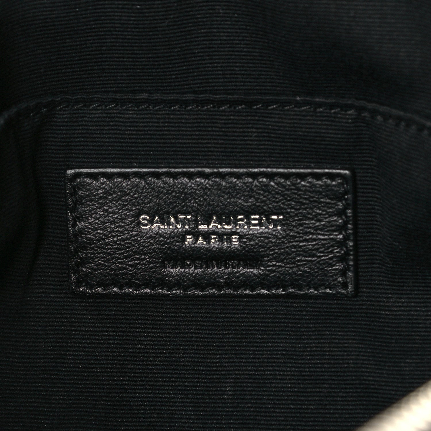Saint Laurent Calfskin Monogram Embossed Small Lou Camera Bag Black 6 of 10