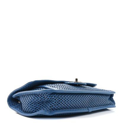 Chanel Perforated Calfskin Large Up In The Air Flap Blue 4 of 10